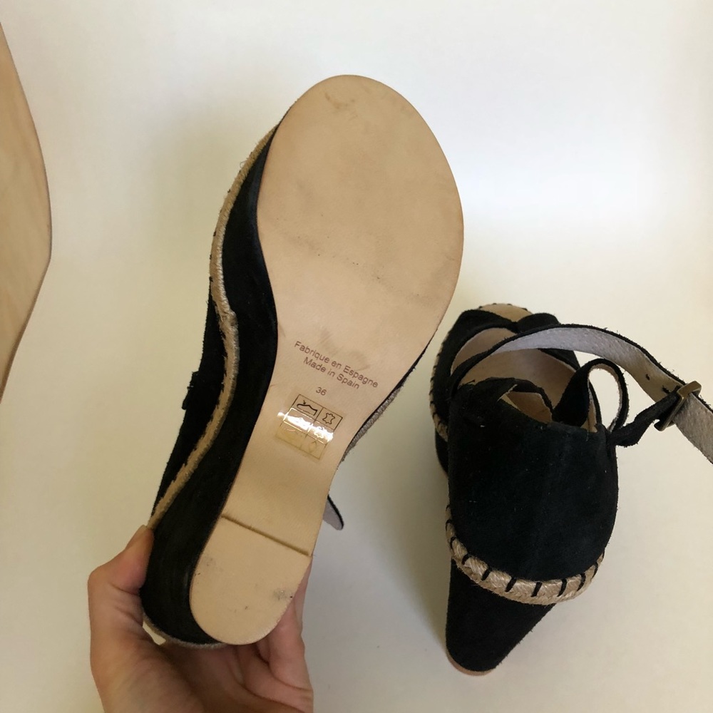 - Free People Terrace platform Sandal Wedge 36 Black - Picture 6 of 8